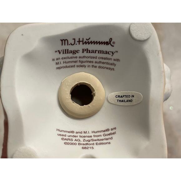 VTG M.I. Hummel Bavarian Village Christmas Ornaments Set of 2 "Village Pharmacy" - Picture 6 of 8